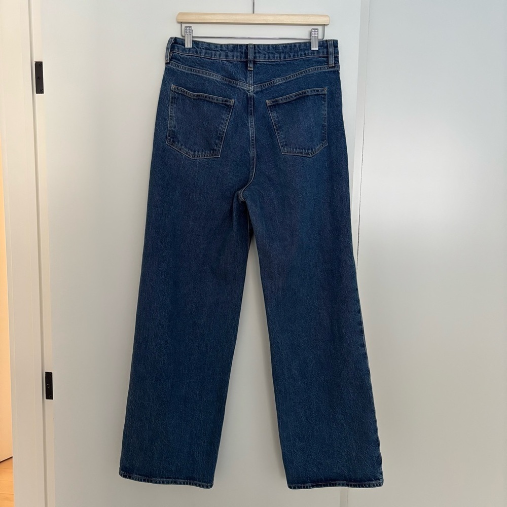 Denim Forum Remy Hi Rise Wide Jeans Size 30 Medium Blue - Picture 4 of 6
